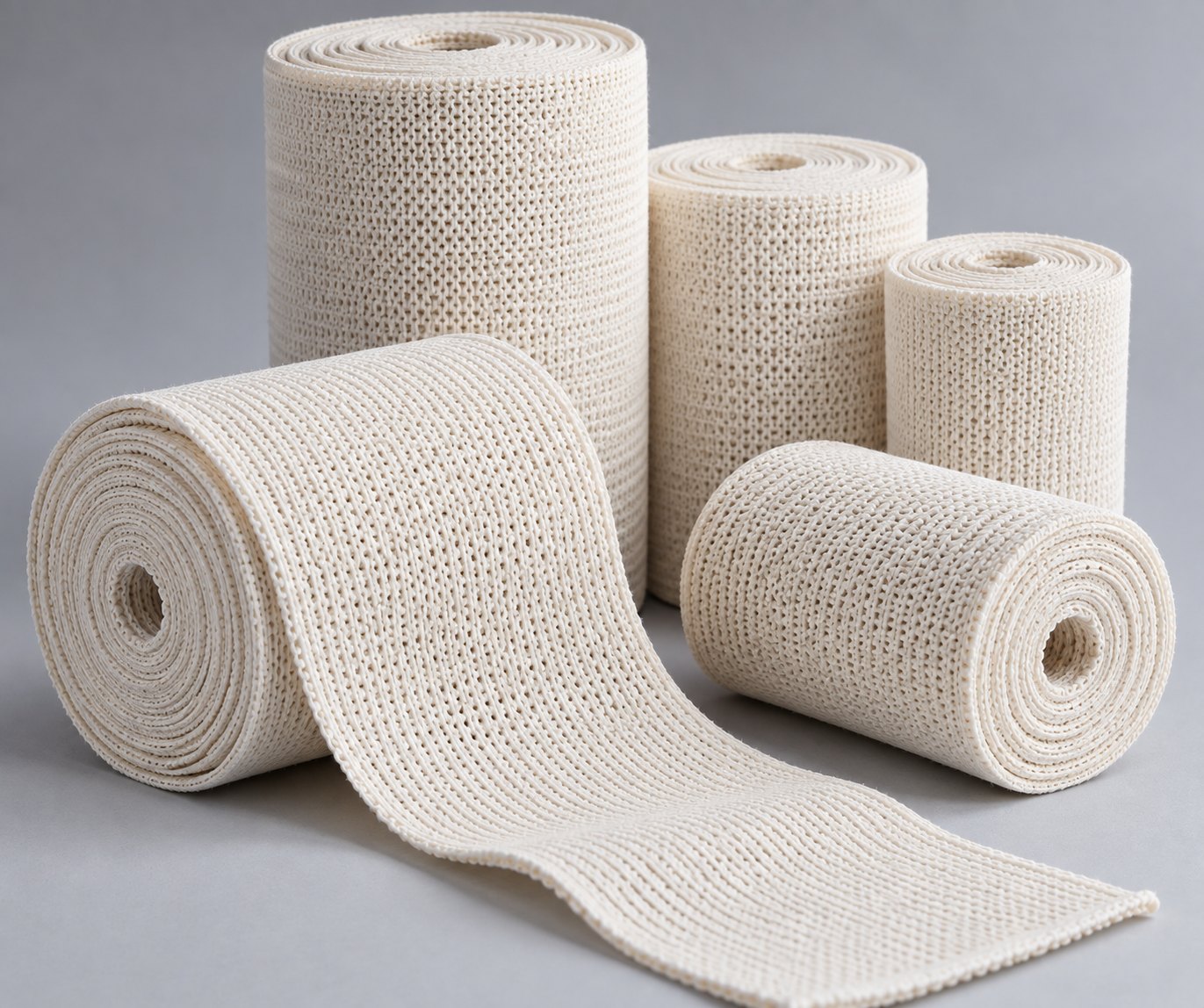 Rolls of stockinette in several widths